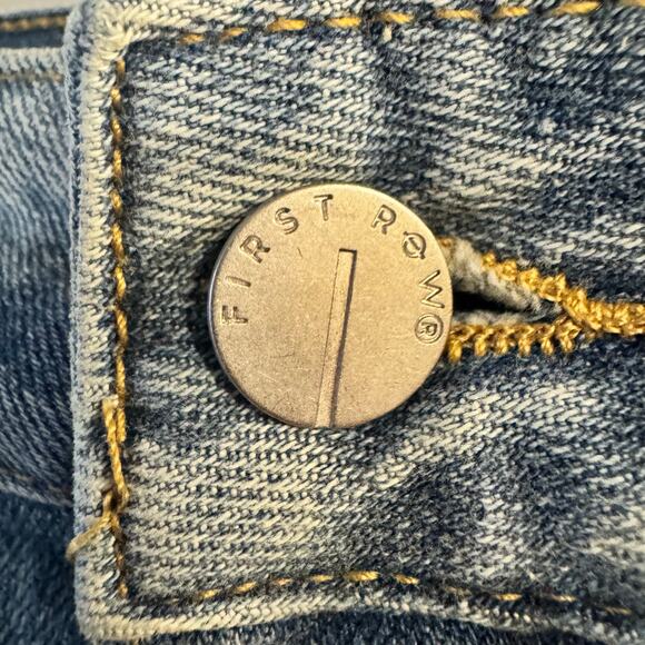 NWT First Row Vandalize Ripped And Stitched Straight Slim Men’s Jeans Size 38/32 - Picture 10 of 15